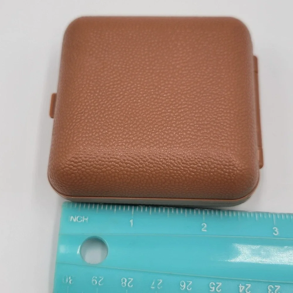 VINTAGE‎ WESTCLOX Travel Alarm Clock Wind-Up Brown Folding Case - Untested